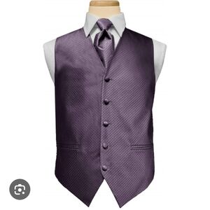 Vittorino Purple Patterned Men's Dress Vest